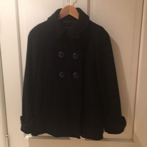 Black Zara swing pea coat